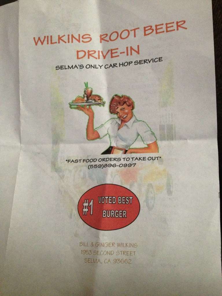 Wilkins' Root Beer Drivein Menu Urbanspoon/Zomato