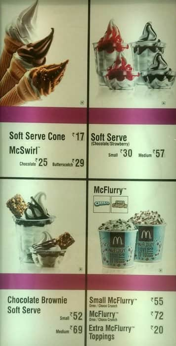 Menu at McDonald's India, Gurugram, AGF-02 & REF-101 Carterpuri Road ...