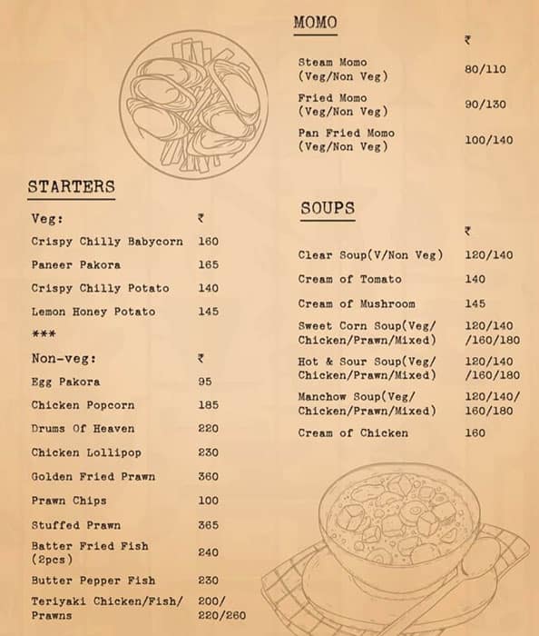 Menu of Fork Spoon Knife Southern Avenue Kolkata