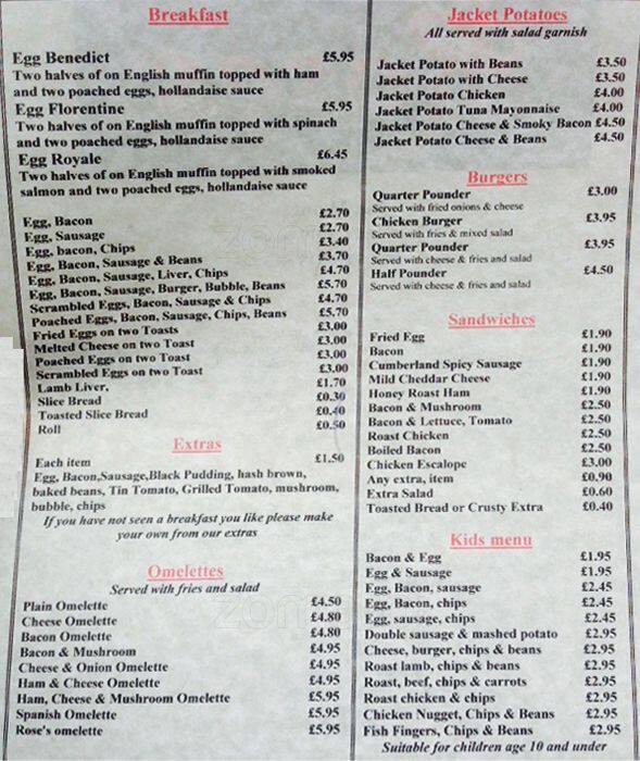 Rose's Menu, Menu de Rose's, Kilburn, London Zomato UK