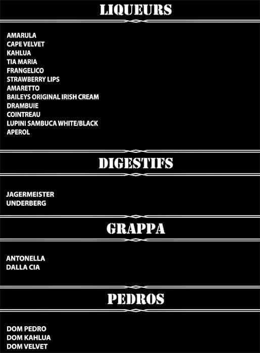 Carta de Trumps Grillhouse and Butchery