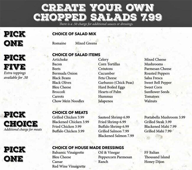 Menu at King Street Grille pub & bar, Murrells Inlet, US17 BUS