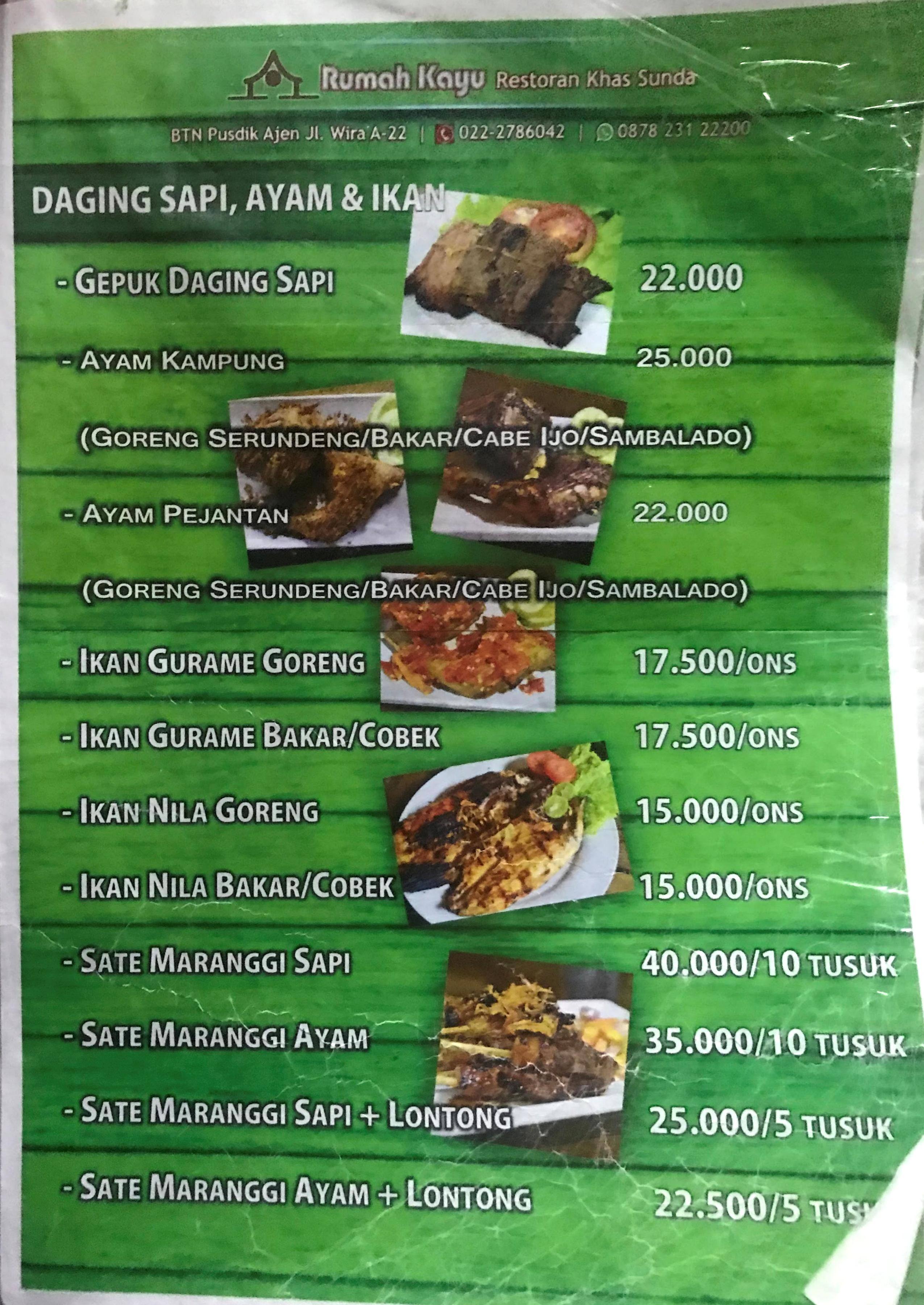 Rumah Kayu Menu Menu For Rumah Kayu Lembang Bandung