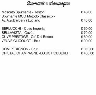 Menu di Maison Milano 