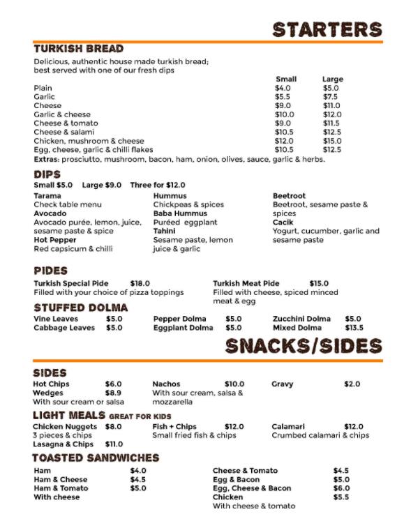 Wood Oven Pizza Menu, Menu for Wood Oven Pizza, Geelong CBD, Geelong