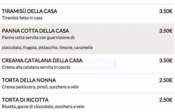 Menu di Ristorante Pizzeria 'nduja Bufala e Pachino 