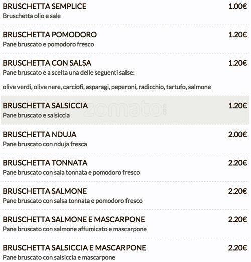 Menu di Ristorante Pizzeria 'nduja Bufala e Pachino 