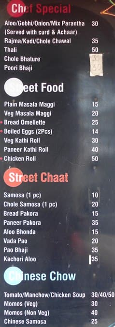 Max Foods menu