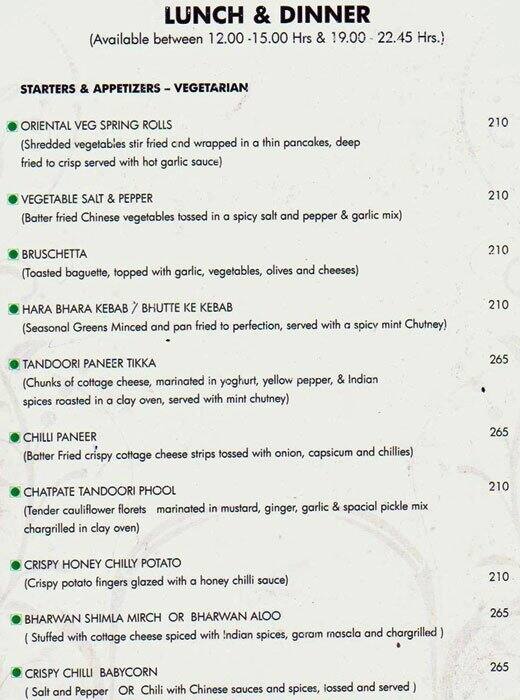 Indus Cambay Grand Menu Menu For Indus Cambay Grand Kukas