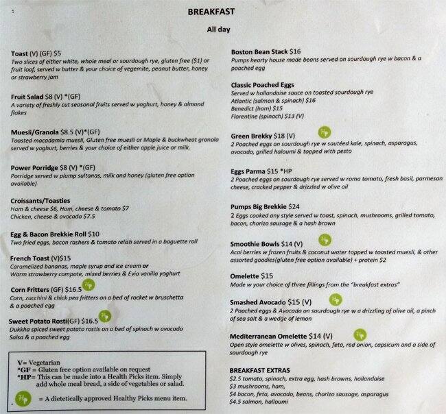 Pump Cafe Menu, Menu for Pump Cafe, Mooroolbark & Kilsyth, Melbourne