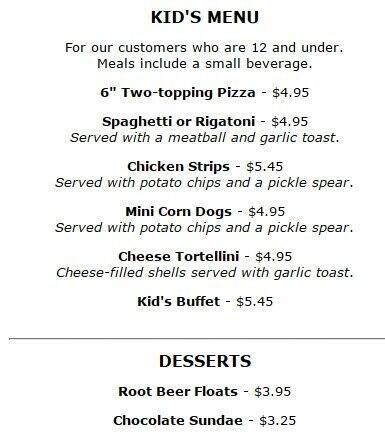 Menu at Sammy's Pizza &amp; Restaurant, Cloquet, 305 Sunnyside Dr