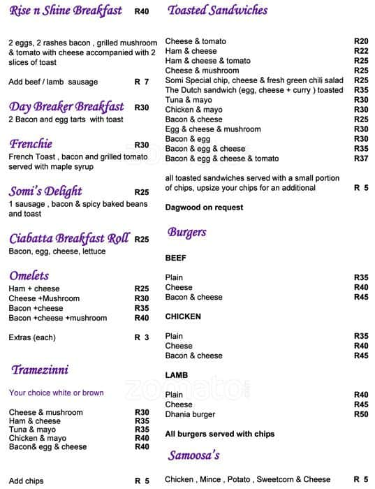 Liza's Cafe Menu, Menu for Liza's Cafe, Table View, Cape Town - Zomato SA