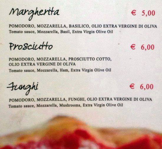 Menu di Bar Intercaffé 