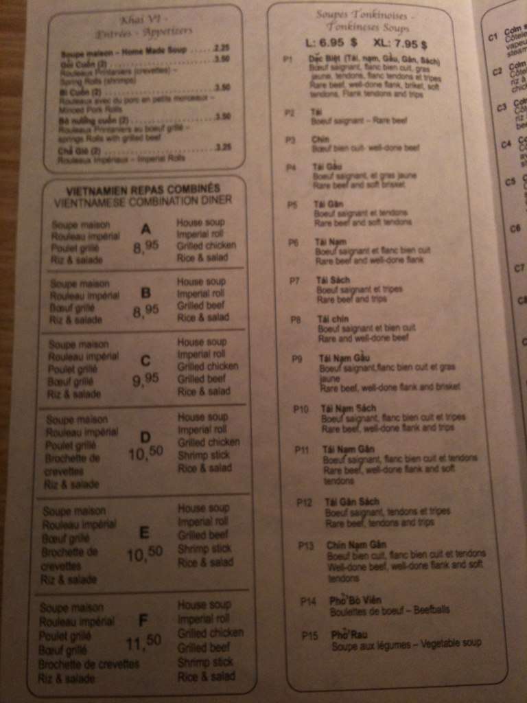Pho Express Menu, Menu for Pho Express, ParcExtension, Montreal