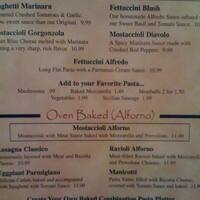 Italia Gardens Of Davison Menu