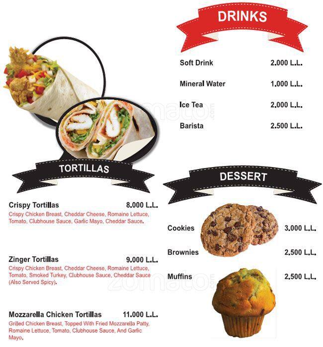 Clubhouse menu