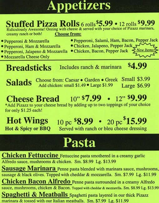 Pizza Pizazz Menu, Menu for Pizza Pizazz, Federal Way, Federal Way