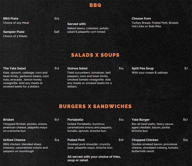 The Yale Saloon menu, Menu restauracji The Yale Saloon, Downtown, Vancouver Urbanspoon/Zomato