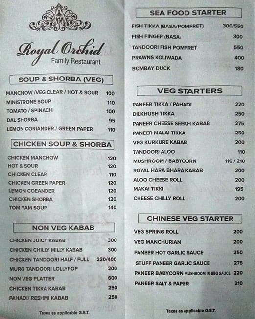 Menu At Royal Sea Food Family Restaurant Mumbai menu-at-royal-sea-food-family-restaurant-mumbai