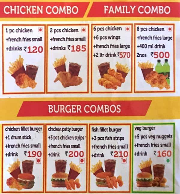 Jamals Fried Chicken Menu, Menu For Jamals Fried Chicken, Poonamalle 