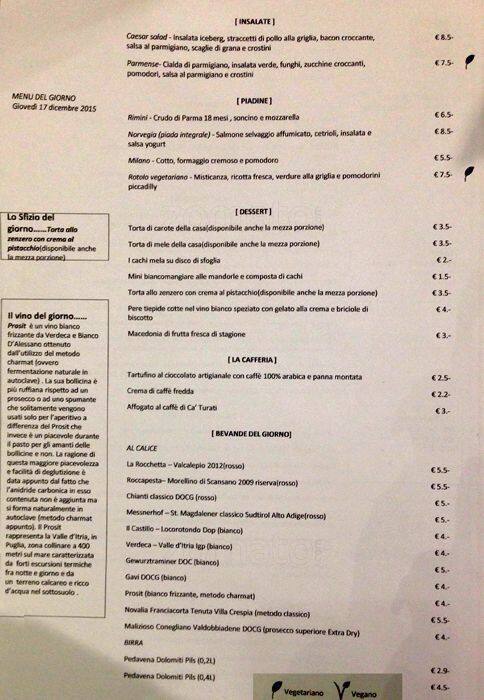 Menu di Ca' Turati 