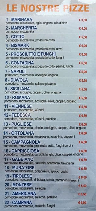 Menu di Pizza Max 