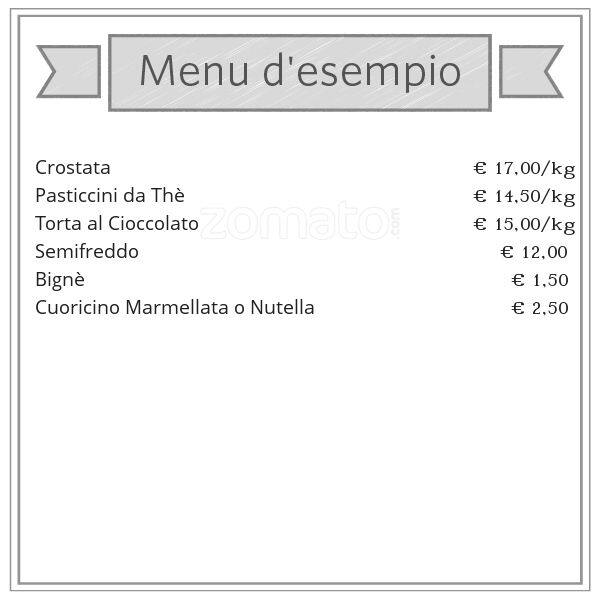 Menu di Pasticceria Sentuti 