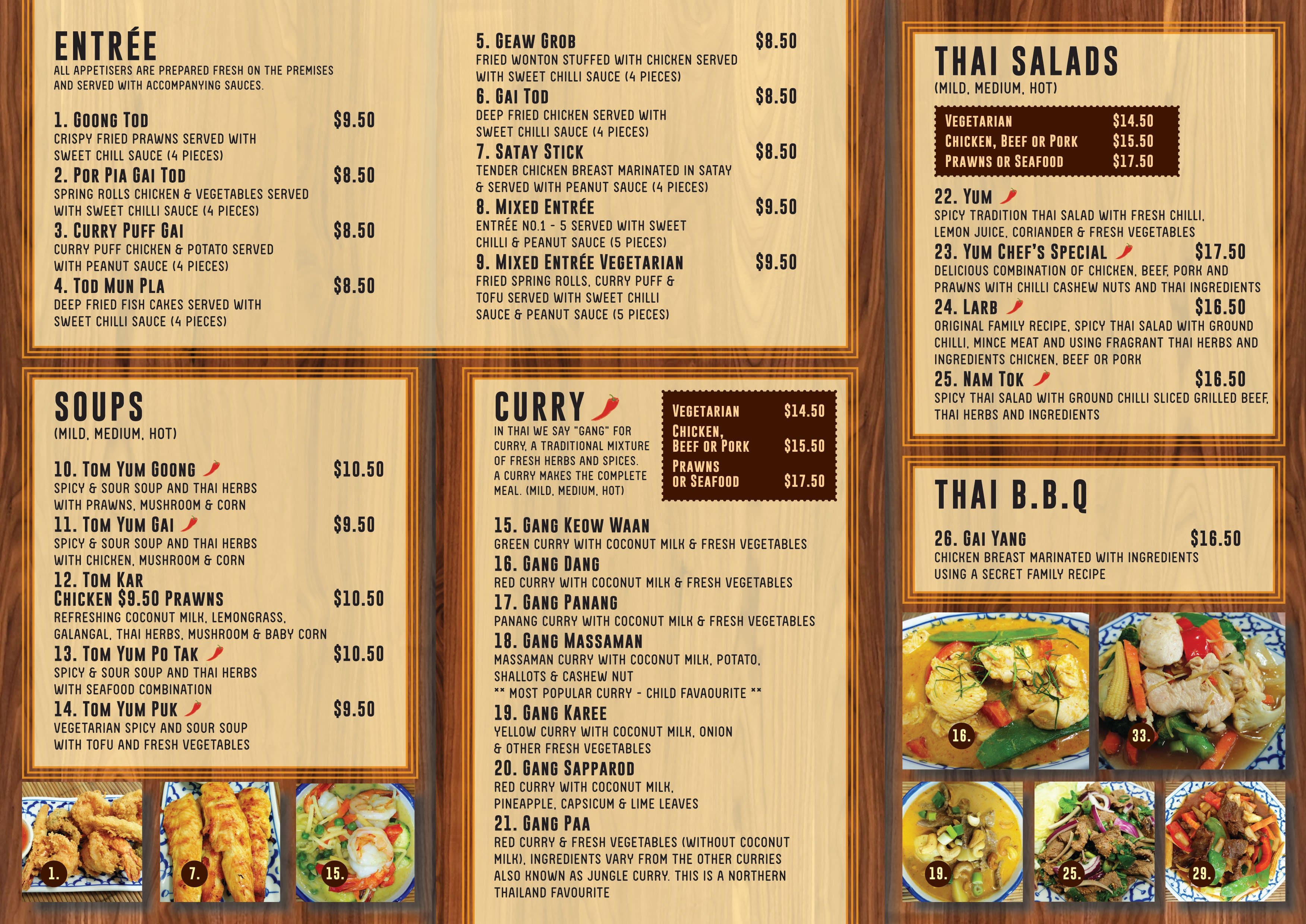 My thai menu