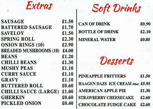 Think Fish menu