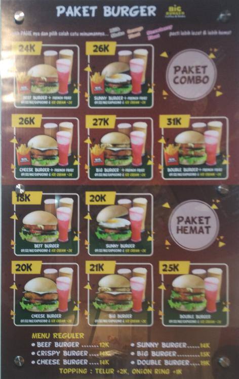 Big Burger Menu Menu Para Big Burger Kec Tangerang Tangerang