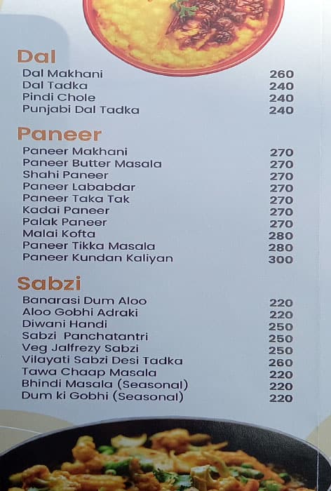 Govinda's Restaurant menu