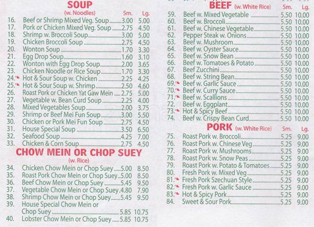 Golden Kitchen Chinese Restaurant Menu