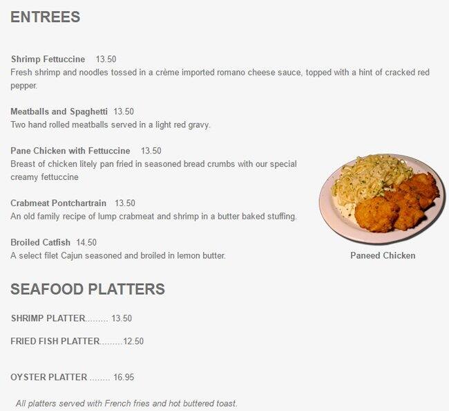 Menu at Janie Brown's Restaurant,