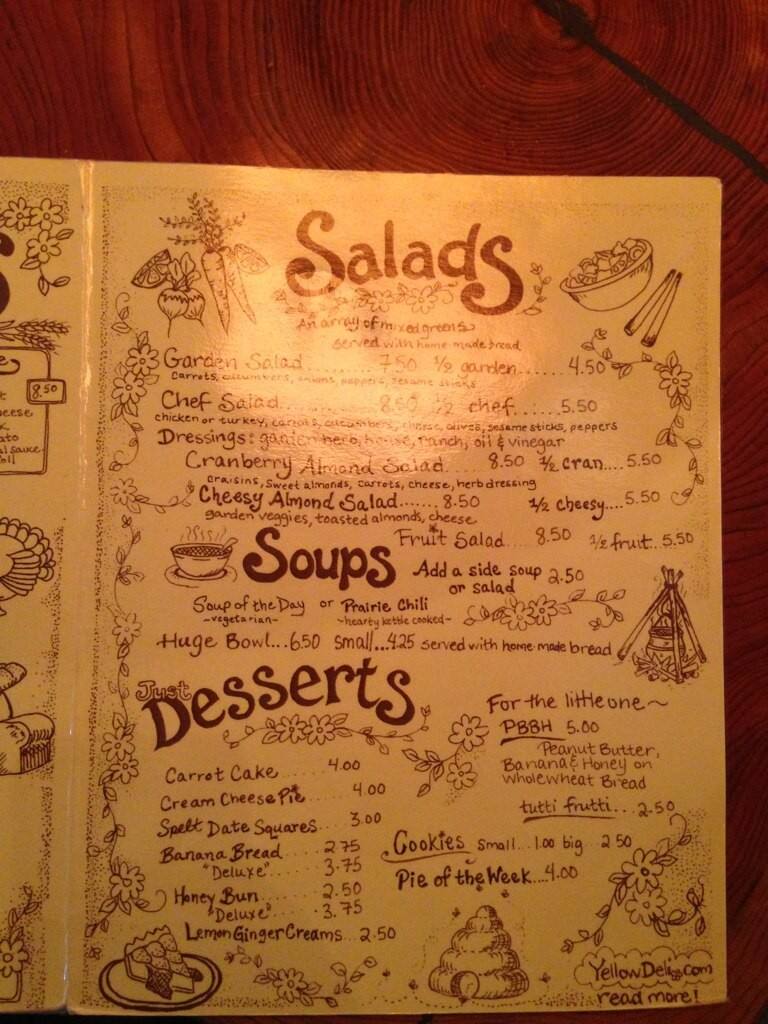 Menu at Yellow Deli restaurant, Chilliwack