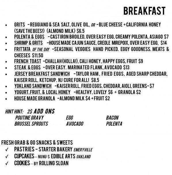 Underwood Menu, Menu for Underwood, Downtown Oakland, Oakland