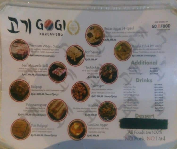 gogi go menu