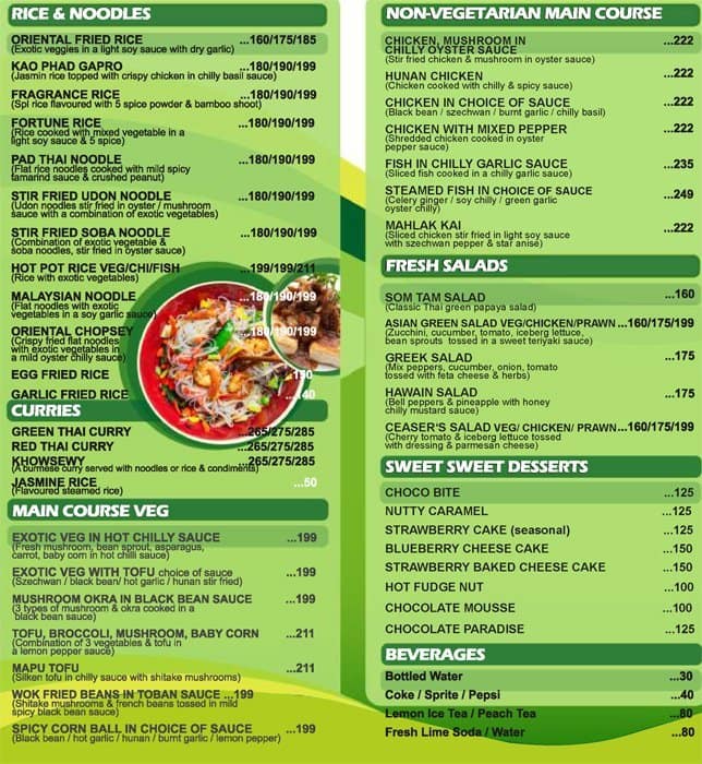 Menu at Kitchen Box, Mumbai