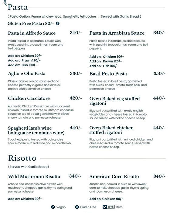 Menu at Cafe Hons House of No Sugar, Lucknow