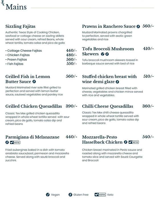 Menu at Cafe Hons House of No Sugar, Lucknow