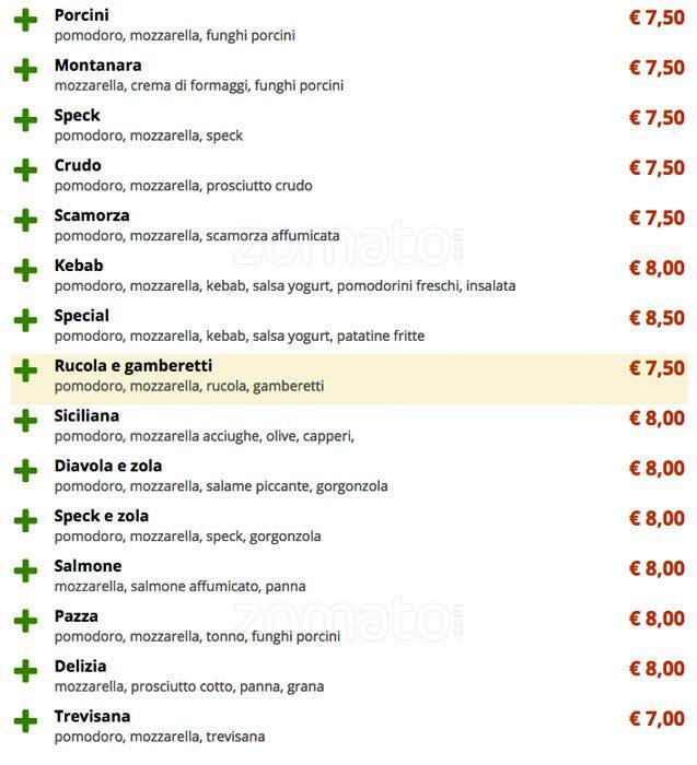 Menu di L'artigiano della Vera Pizza Napoletana 