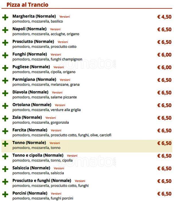 Menu di L'artigiano della Vera Pizza Napoletana 