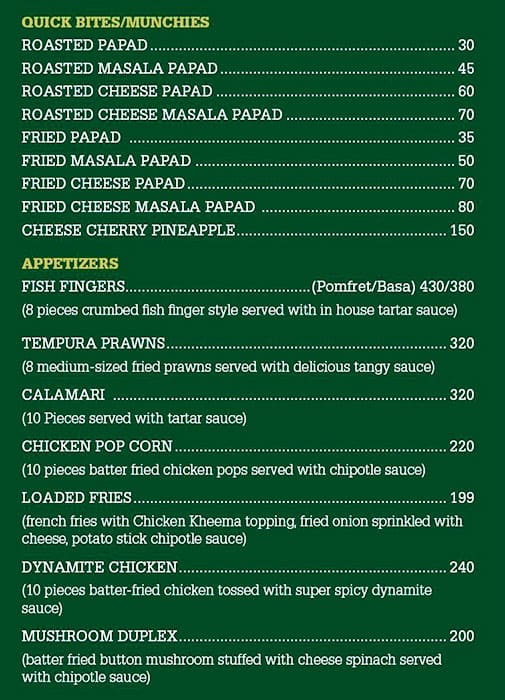 Menu Of Eshwari Garden Kitchen & Bar, Kopar Khairane, Navi Mumbai