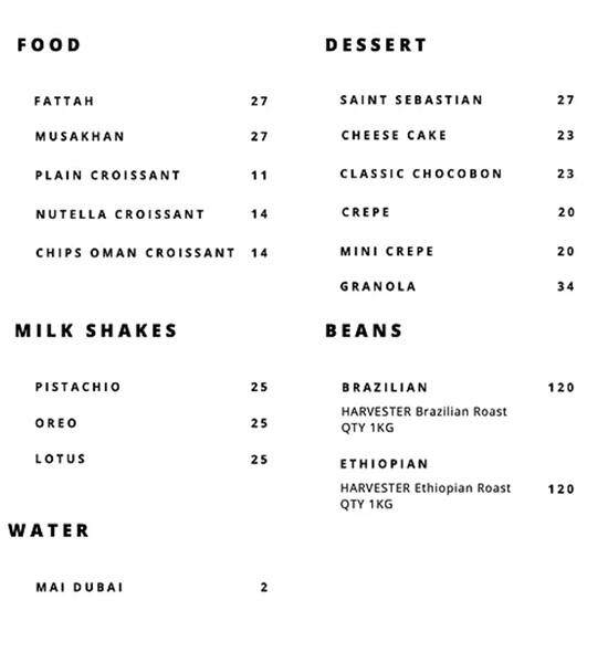 Menu of Fifty One Cafe, Al Mizhar, Dubai