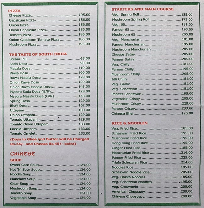 Sudama Snacks & Juices menu
