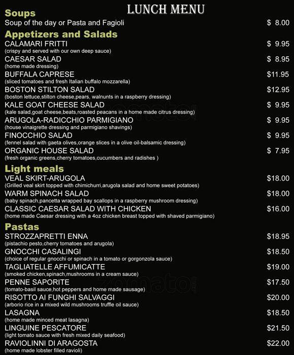 Menu de La Risata