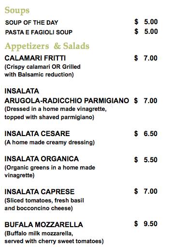 Menu de La Risata