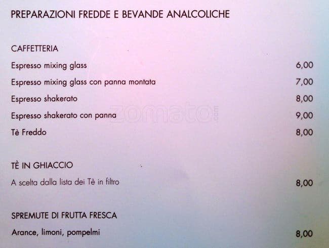Menu di Gucci 
