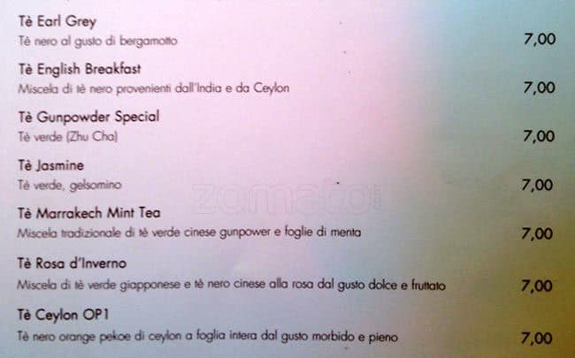 Menu di Gucci 