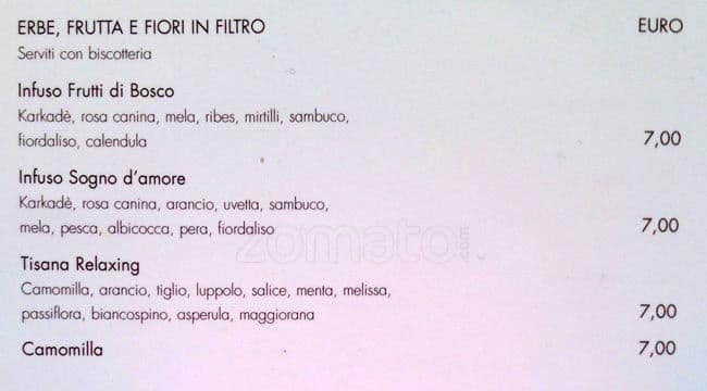 Menu di Gucci 