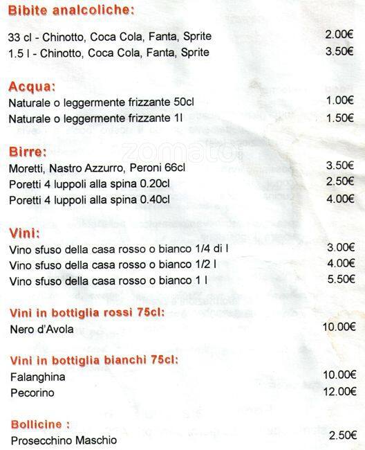 Food Art Ristorante Artigianale Speisekarte